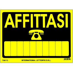 LETTERFIX Cartello segnaletico Affittasi pvc x 30 cm