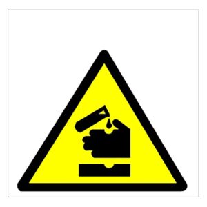LETTERFIX Cartello segnaletico Pericolo corrosivi pvc x 17 cm