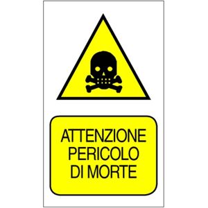 LETTERFIX Cartello segnaletico Attenzione corrente elettrica pvc x 30 cm