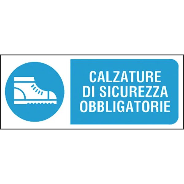 letterfix cartello segnaletico scarpe sicurezza pvc x 14 cm