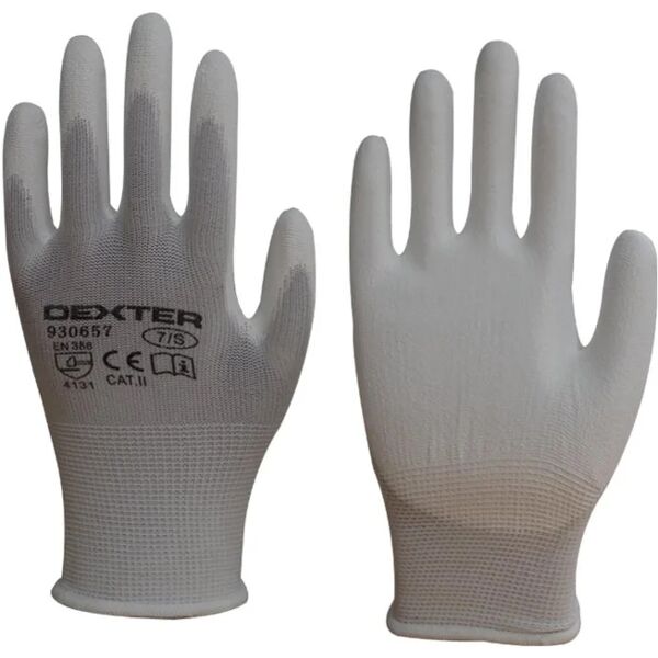 dexter guanto  pu1101-white in poliuretano tg 7 1 paia