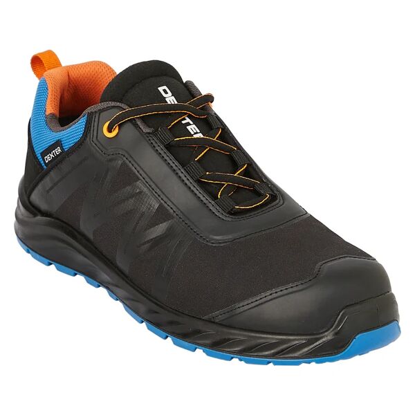 dexter scarpe antinfortunistiche basse  adft0336bks1p s1p n° 41 nero e blu e arancione