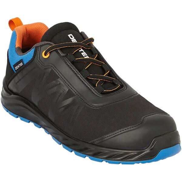 dexter scarpe antinfortunistiche basse  adft0336bks1p s1p n° 42 nero e blu e arancione