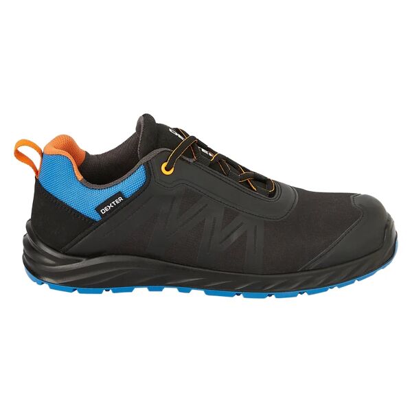 dexter scarpe antinfortunistiche basse  adft0336bks1p s1p n° 44 nero e blu e arancione