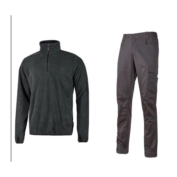 u-power pantalone da lavoro  st299gi + pile grigio tg. xl 2 pezzi