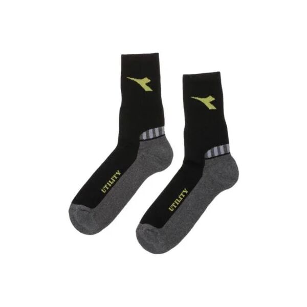 diadora calze da lavoro nero/grigio gabbiano c4699 - cotton summer socks -  utility - taglia xl