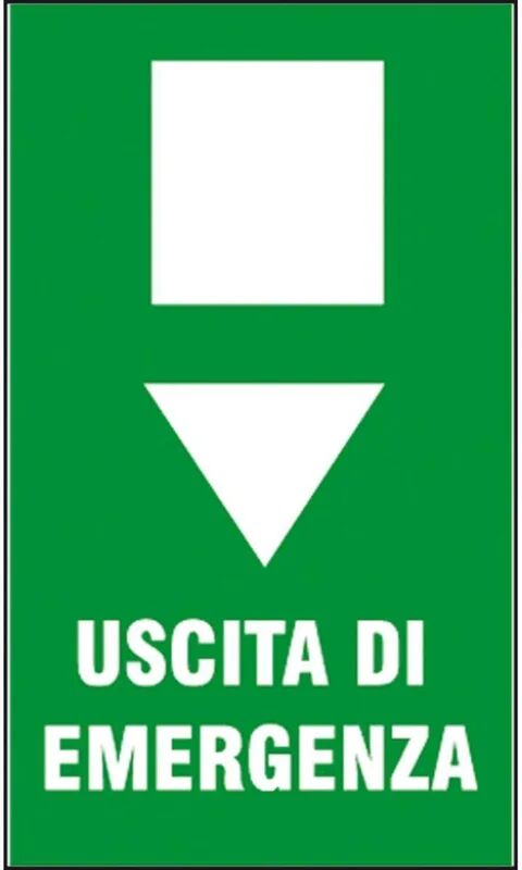 letterfix cartello segnaletico uscita di emergenza pvc x 30 cm