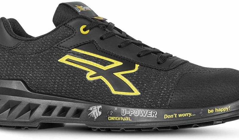 u-power scarpe antinfortunistiche basse  frank s1p n° 36 nero e giallo