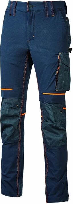 u-power pantalone da lavoro  atom blu navy arancione tg. l