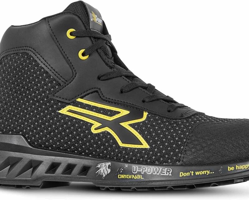 u-power scarpe antinfortunistiche alte  joe s3 n° 40 nero e giallo