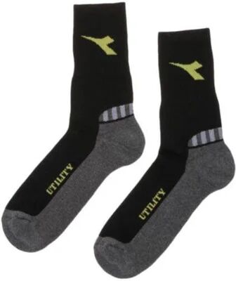 diadora calze da lavoro nero/grigio gabbiano c4699 - cotton summer socks -  utility - taglia m