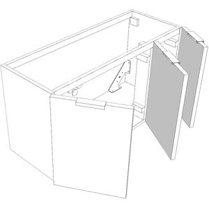 Leroy Merlin Base per mobile bagno Linea 1 cassetto 3 ante L 35 x P 37 x H 50 cm colore su ordinazione