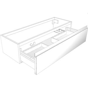 Leroy Merlin Base per mobile bagno gola 1 cassetto L 105 x P 37 x H 25 cm colore su ordinazione opaco