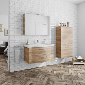 PELIPAL Mobile sottolavabo e lavabo Solitaire rovere castello L 97 x P 52 H 49 cm