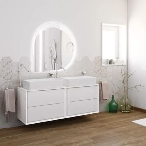 BADEN HAUS Mobile sottolavabo e lavabo Bellagio bianco opaco L 141 x H 51 x P 46 cm