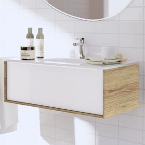 SENSEA Mobile sottolavabo e lavabo Neo rovere miele L 90 x P 48.5 H 65 cm