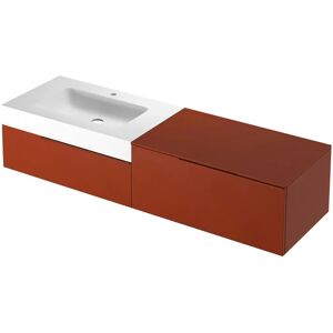 Leroy Merlin Mobile sottolavabo e lavabo Ginevra rosso siena L 170 x H 36 x P 51 cm