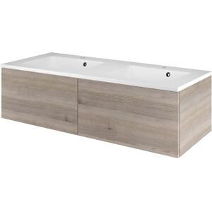 SENSEA Mobile sottolavabo e lavabo Neo Line rovere grigio L 120 x H 65 x P 48.5 cm