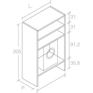 Leroy Merlin Colonna per mobile bagno L 75 x P 70.5 x H 205 cm colore su ordinazione laminato