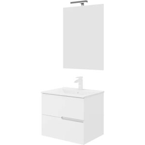 Leroy Merlin Mobile sottolavabo e lavabo con illuminazione Eva bianco L 61 x H 138 x P 47 cm