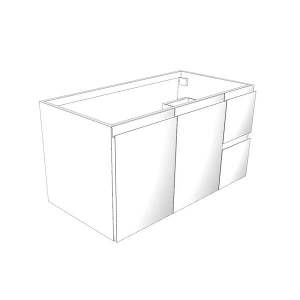 leroy merlin base per mobile bagno 2 cassetti 2 ante l 95 x p 50 x h 50 cm colore su ordinazione