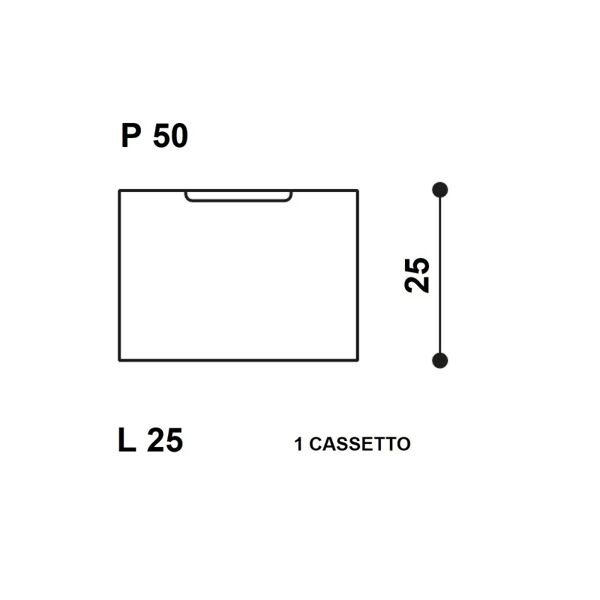 leroy merlin base per mobile bagno linea 1 cassetto l 25 x p 50 x h 25 cm colore su ordinazione opaco