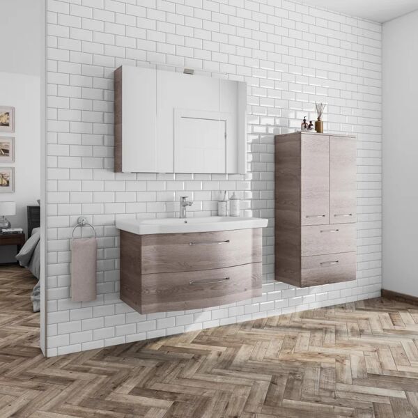 pelipal mobile sottolavabo e lavabo solitaire rovere terra l 97 x h 49 x p 52 cm