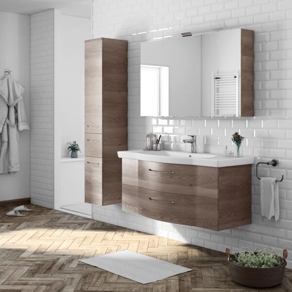 pelipal mobile sottolavabo e lavabo solitaire rovere terra l 122 x h 55 x p 52 cm