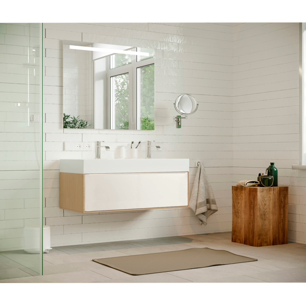 sensea mobile da bagno sotto lavabo neo l 120 x p 48 x h 32 cm betulla, lavabo non incluso