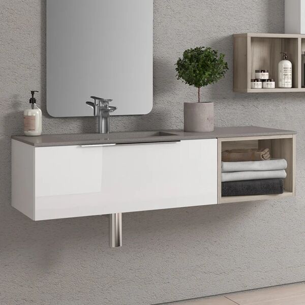 leroy merlin mobile da bagno sotto lavabo quarz 63381-bp-bi l 79.5 x h 30 cm bianco, lavabo non incluso