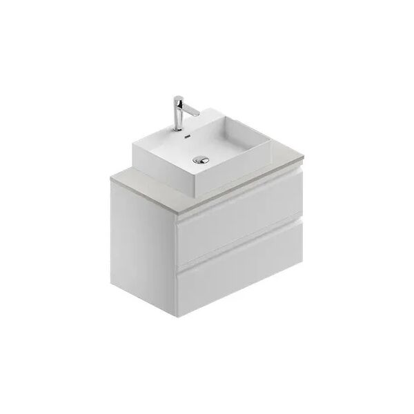 leroy merlin mobile da bagno sotto lavabo pll010 l 80 x p 46 x h 56 cm bianco, lavabo non incluso