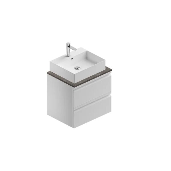 leroy merlin mobile da bagno sotto lavabo pll013 l 60 x p 46 x h 56 cm bianco, lavabo non incluso