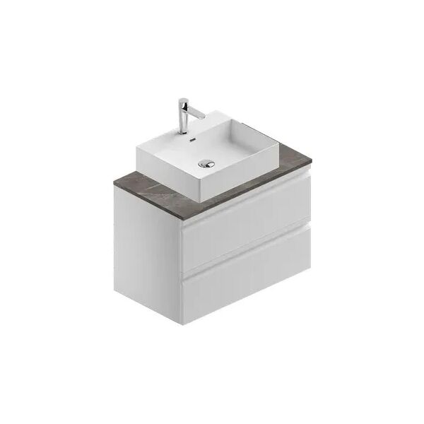 leroy merlin mobile da bagno sotto lavabo pll014 l 80 x p 46 x h 56 cm bianco, lavabo non incluso