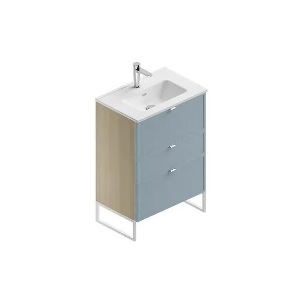 leroy merlin mobile sottolavabo e lavabo quadra natura/cielo l 60 x h 93 x p 39 cm