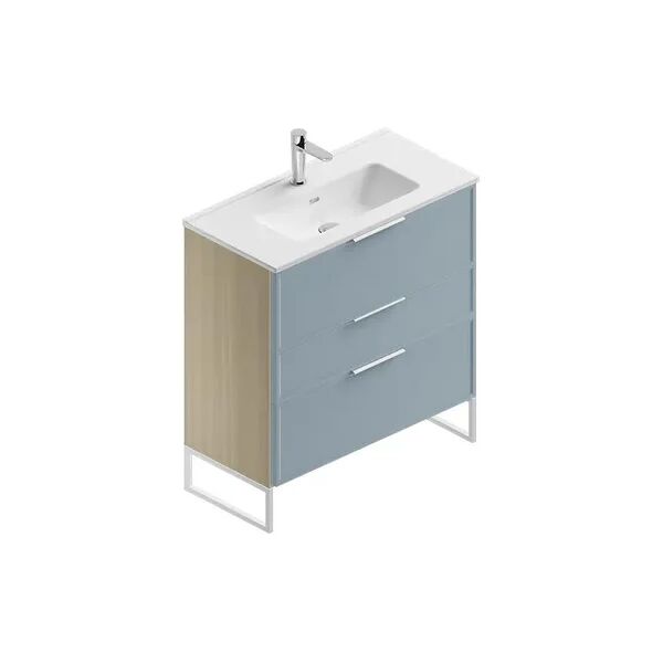 leroy merlin mobile sottolavabo e lavabo quadra natura/cielo l 80 x h 93 x p 39 cm