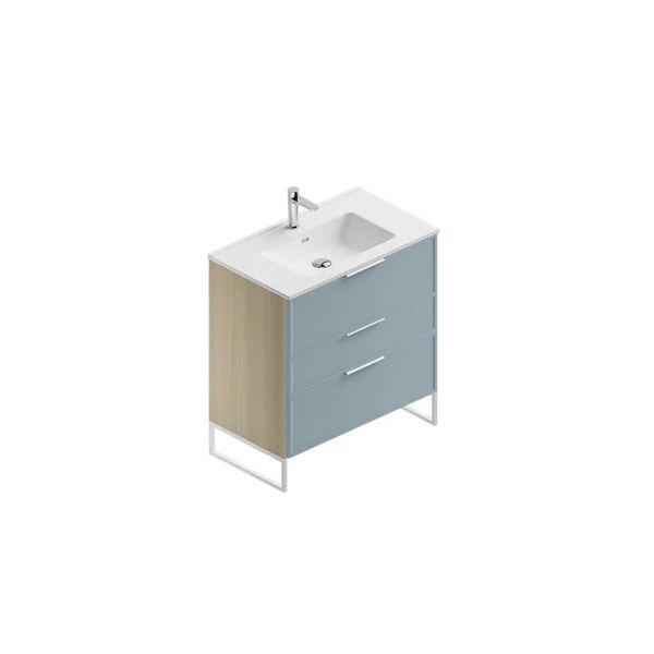 leroy merlin mobile sottolavabo e lavabo quadra natura/cielo l 80 x h 93 x p 46 cm