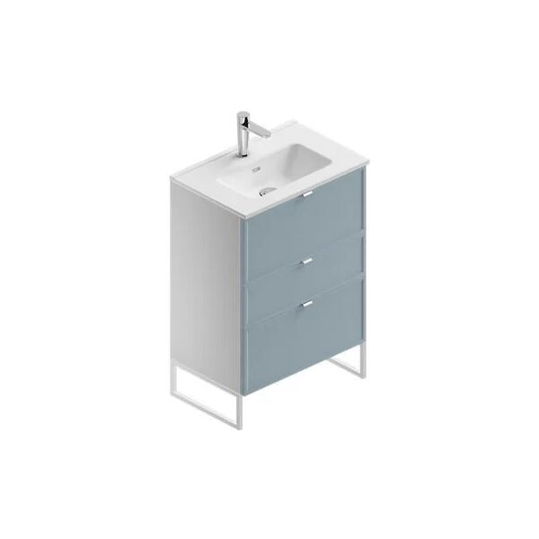 leroy merlin mobile sottolavabo e lavabo quadra bianco-cielo l 60 x h 93 x p 39 cm