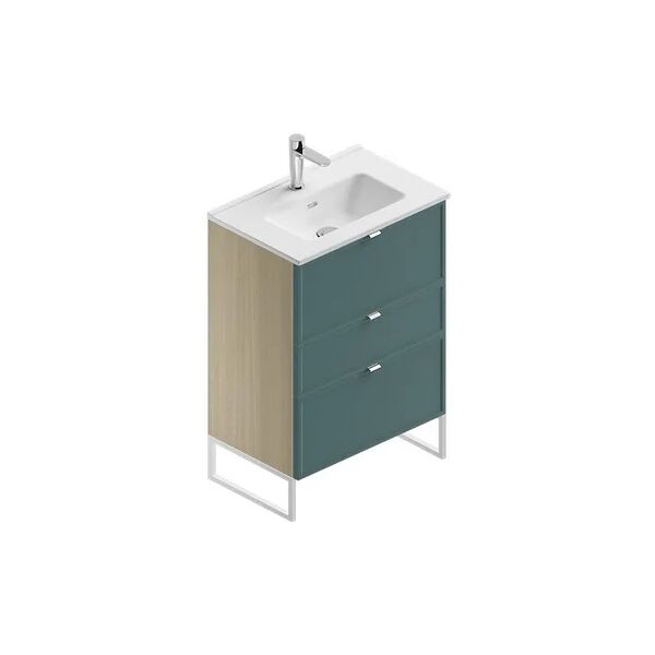 leroy merlin mobile sottolavabo e lavabo quadra natura/mirto l 60 x h 93 x p 39 cm