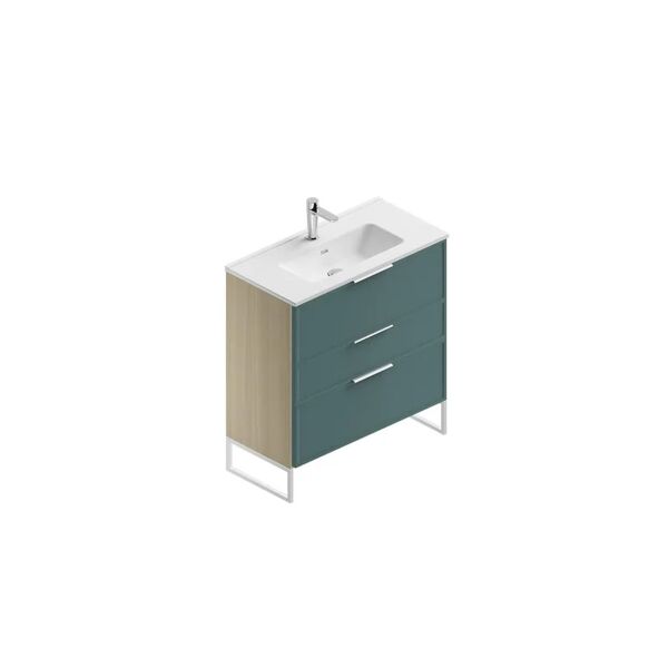 leroy merlin mobile sottolavabo e lavabo quadra natura/mirto l 80 x h 93 x p 39 cm