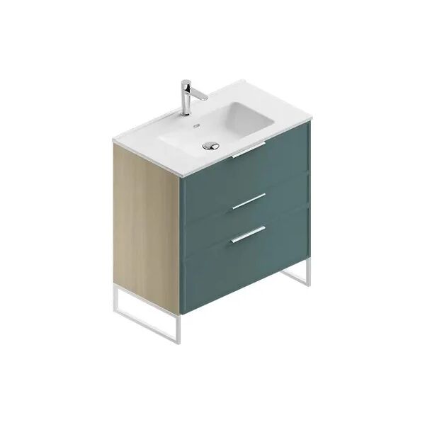 leroy merlin mobile sottolavabo e lavabo quadra natura/mirto l 80 x h 93 x p 46 cm