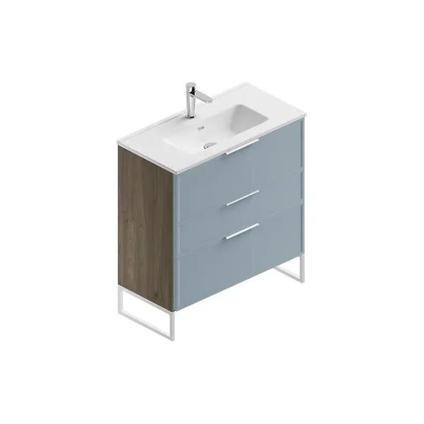 leroy merlin mobile sottolavabo e lavabo quadra cotto/cielo l 80 x h 93 x p 39 cm