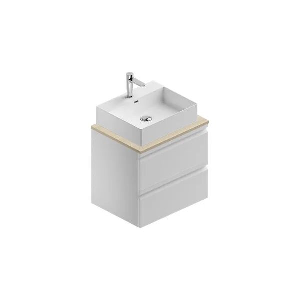 leroy merlin mobile da bagno sotto lavabo pll001 l 60 x p 46 x h 56 cm bianco, lavabo non incluso