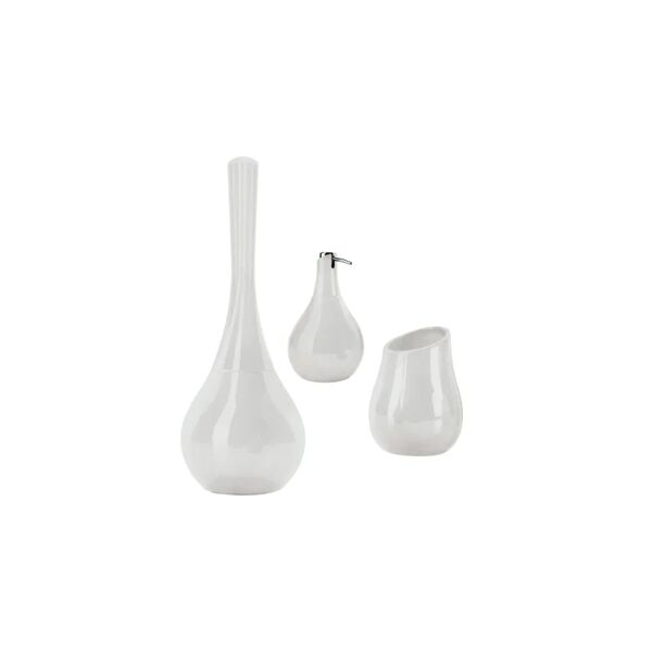 leroy merlin set di accessori da bagno azalea in ceramica bianco