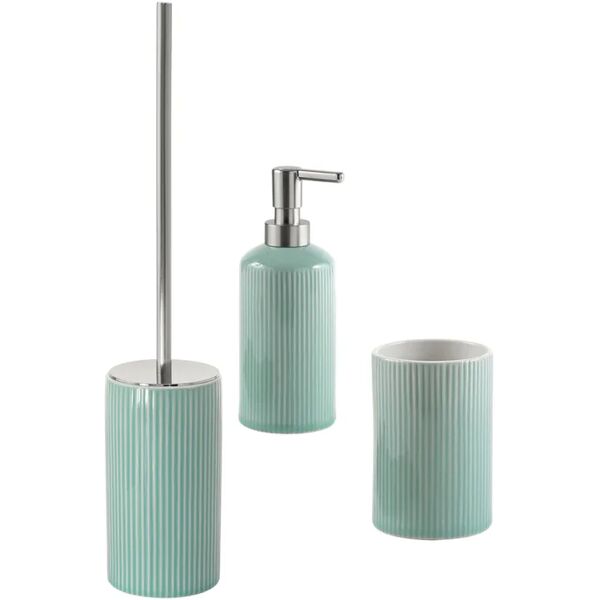 leroy merlin set di accessori da bagno sabina in ceramica acquamarina