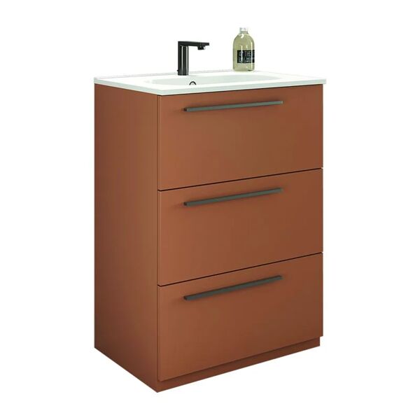 leroy merlin mobile da bagno sotto lavabo mia l 60 x tabaco, lavabo non incluso