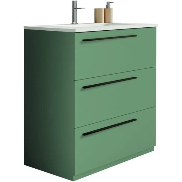 visobath mobile da bagno sotto lavabo mia l 80 x p 45 x h 55 cm verde, lavabo non incluso