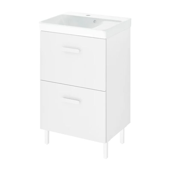 sensea mobile da bagno sotto lavabo easy l 50 x p 40 x h 67 cm bianco, lavabo non incluso