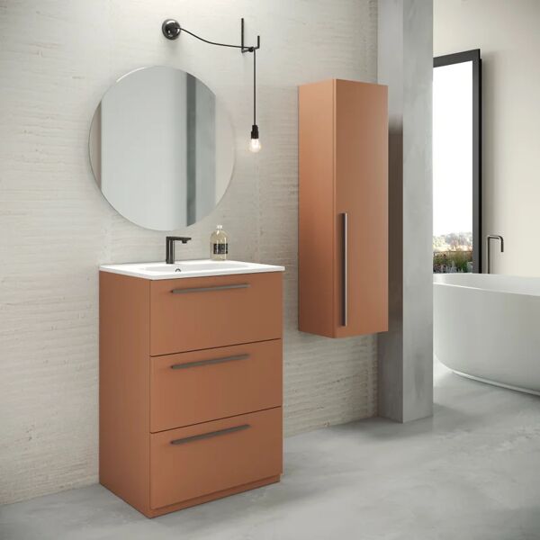 leroy merlin mobile sottolavabo e lavabo mia terracotta l 60 x h 86 x p 45 cm