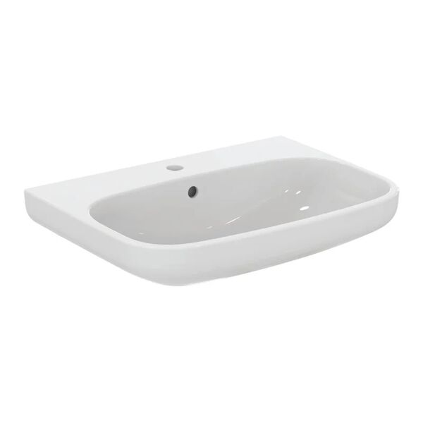 ideal standard lavabo consolle stondato i.life a l 65.0 x p 48.0 x h 15.0 cm in ceramica bianco