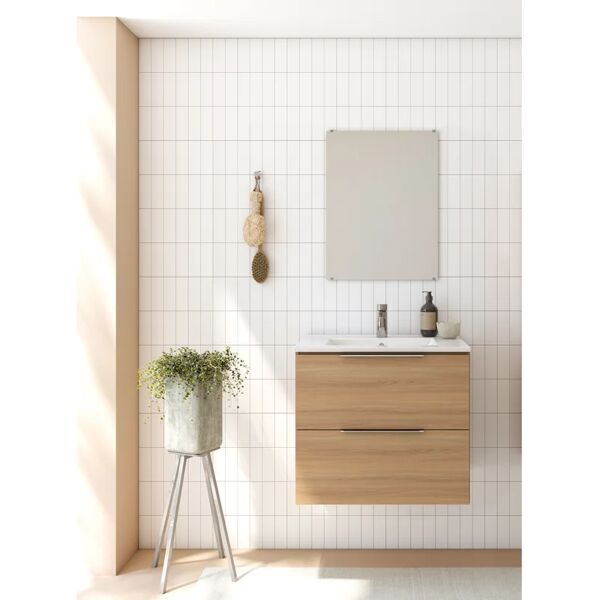 randal mobile sottolavabo e lavabo essenza noce l 60 x h 57 x p 47 cm